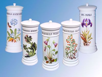 Picture of Jar collection with herbal design 5 pcs/set II.