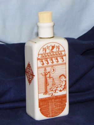 Bild von Flasche mit Radierung-Design, braun