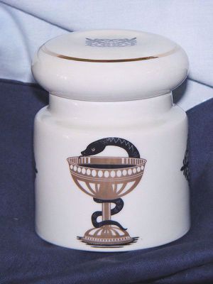 Picture of Jar with Pharmacie goblet design 50 g, gold