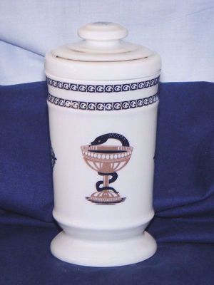Picture of Jar with Pharmacie goblet design 200 g, gold